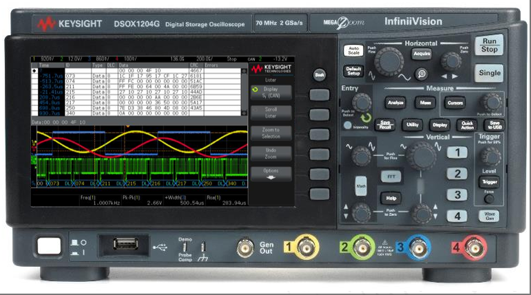 Keysight InfiniiVision DSOX1204G 示波器 4通道 200MHz