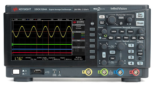 KEYSIGHT DSOX1204A 示波器：70/100/200 MHz, 4个模拟通道